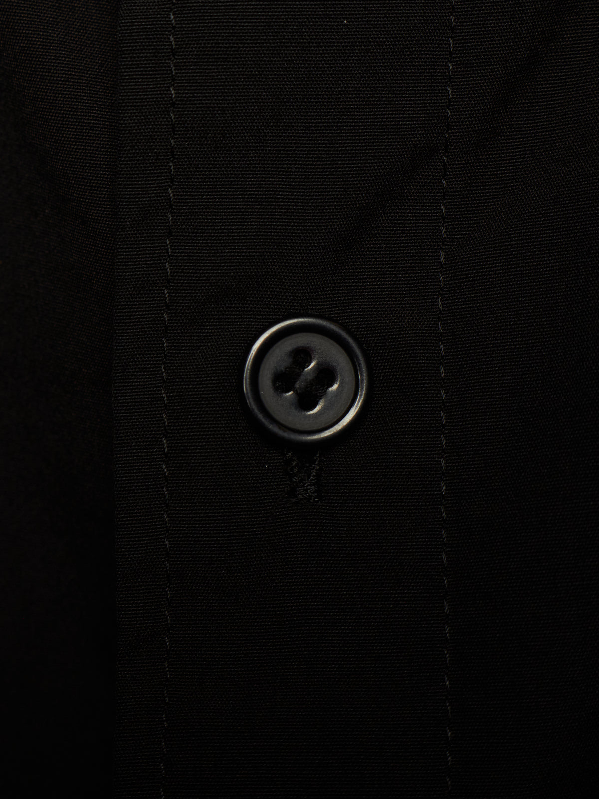 Yohji Yamamoto POUR HOMME AW25 Black Cotton Broadcloth Classic Big Shirt