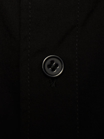 Yohji Yamamoto POUR HOMME AW25 Black Cotton Broadcloth Classic Big Shirt