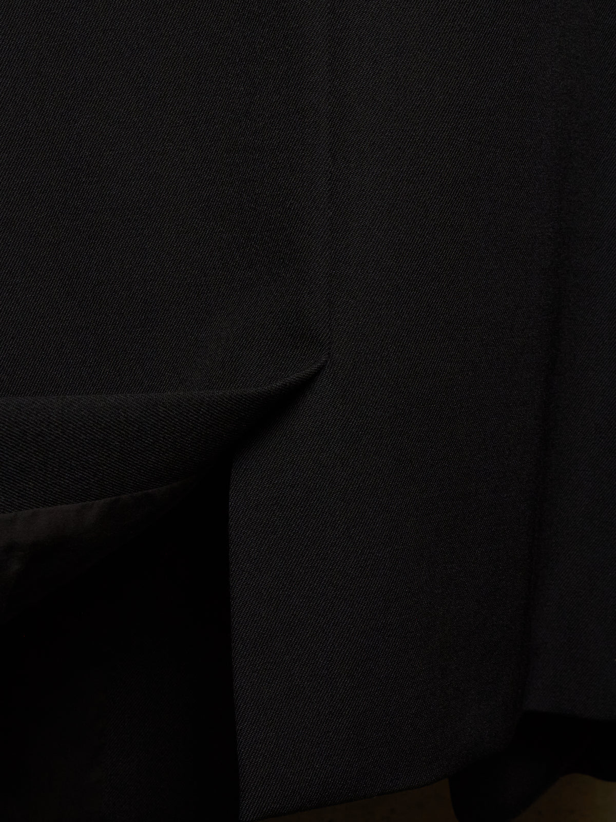 Yohji Yamamoto POUR HOMME AW25 Black Wool Army Gabardine Peak Lapel Oversized Blazer