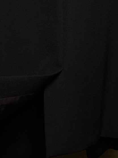 Yohji Yamamoto POUR HOMME AW25 Black Wool Army Gabardine Peak Lapel Oversized Blazer
