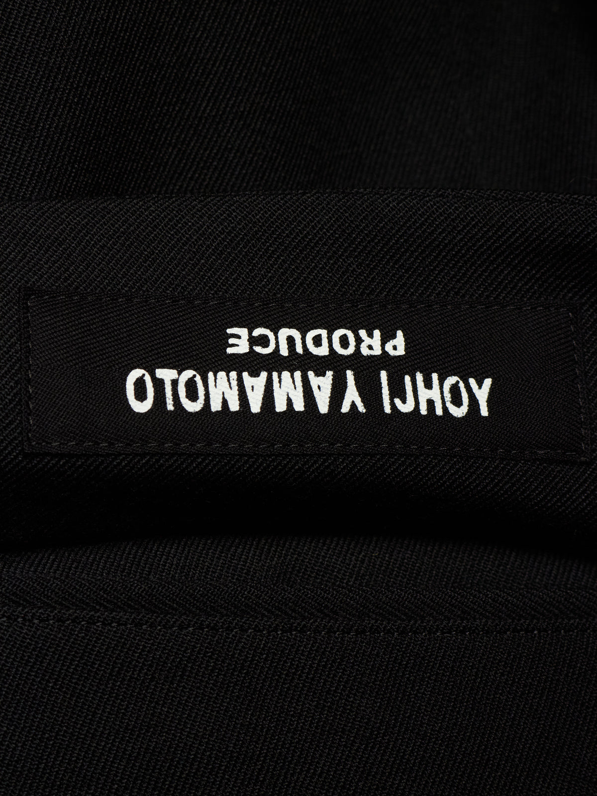 Yohji Yamamoto POUR HOMME AW25 Black Wool Army Gabardine Peak Lapel Oversized Blazer