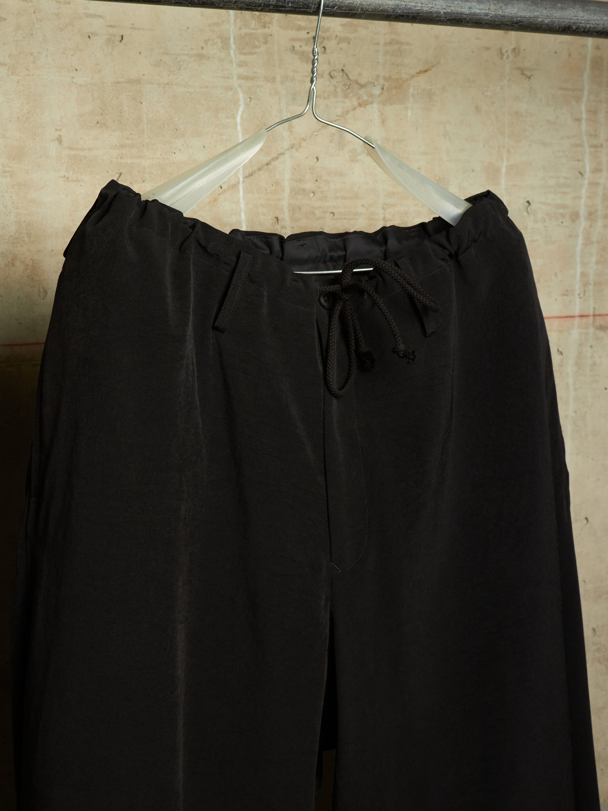 Yohji Yamamoto POUR HOMME AW25 Triacetate Poly Tuxedo Classic Drawstring Trousers