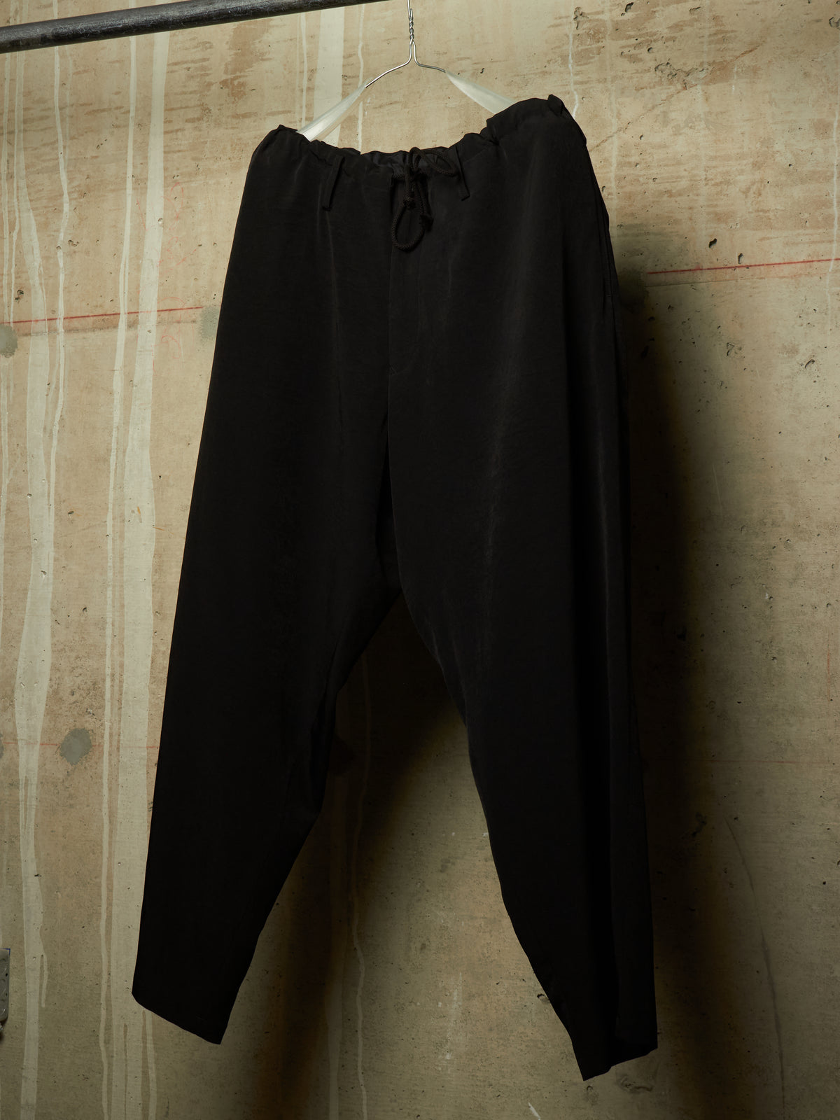Yohji Yamamoto POUR HOMME AW25 Triacetate Poly Tuxedo Classic Drawstring Trousers