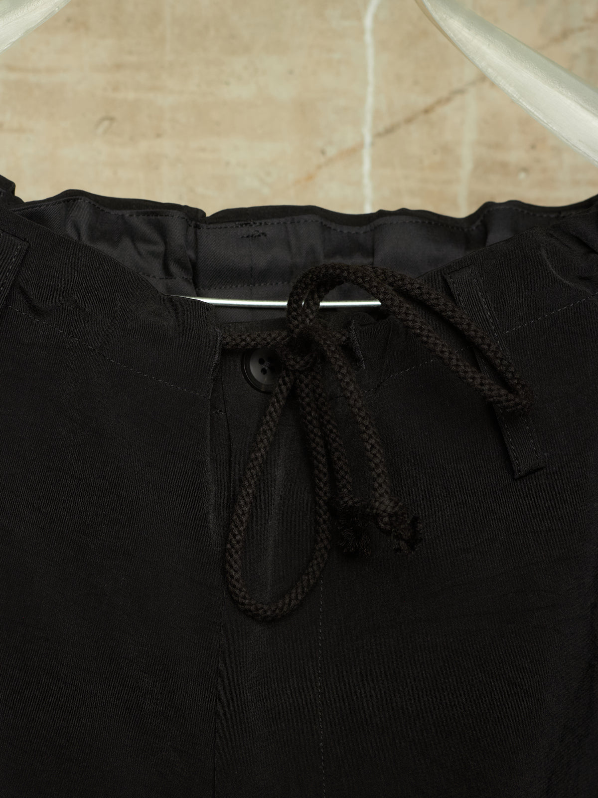 Yohji Yamamoto POUR HOMME AW25 Triacetate Poly Tuxedo Classic Drawstring Trousers