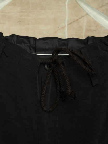 Yohji Yamamoto POUR HOMME AW25 Triacetate Poly Tuxedo Classic Drawstring Trousers