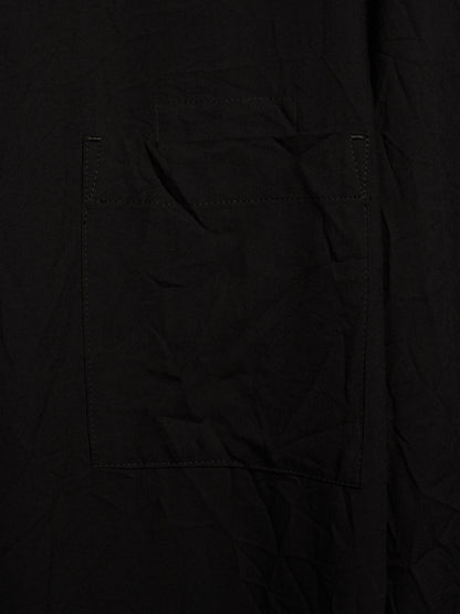 Yohji Yamamoto POUR HOMME SS17 Black Crinkle Effect Staff Member Longline Shirt