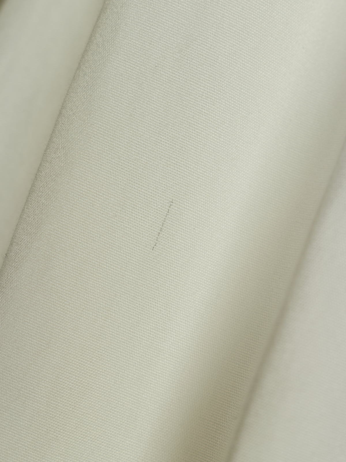 Yohji Yamamoto POUR HOMME SS26 White Cotton Broadcloth Gathered Sleeve Stand Collar Blouse