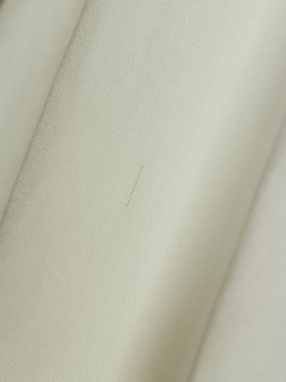 Yohji Yamamoto POUR HOMME SS26 White Cotton Broadcloth Gathered Sleeve Stand Collar Blouse