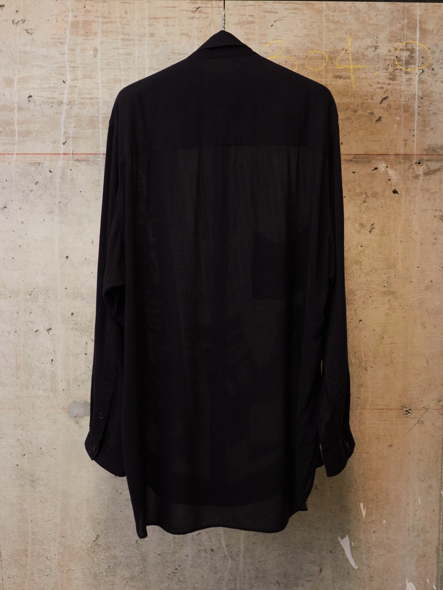 Yohji Yamamoto POUR HOMME BLACK Scandal SS19 Oversized Japanese Newspaper Print Shirt