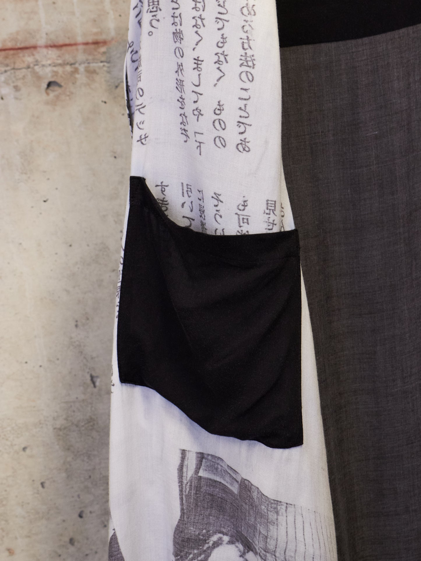 Yohji Yamamoto POUR HOMME BLACK Scandal SS19 Oversized Japanese Newspaper Print Shirt