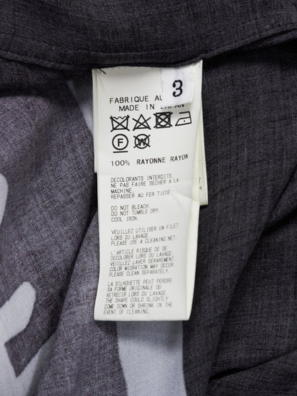 Yohji Yamamoto POUR HOMME BLACK Scandal SS19 Oversized Japanese Newspaper Print Shirt