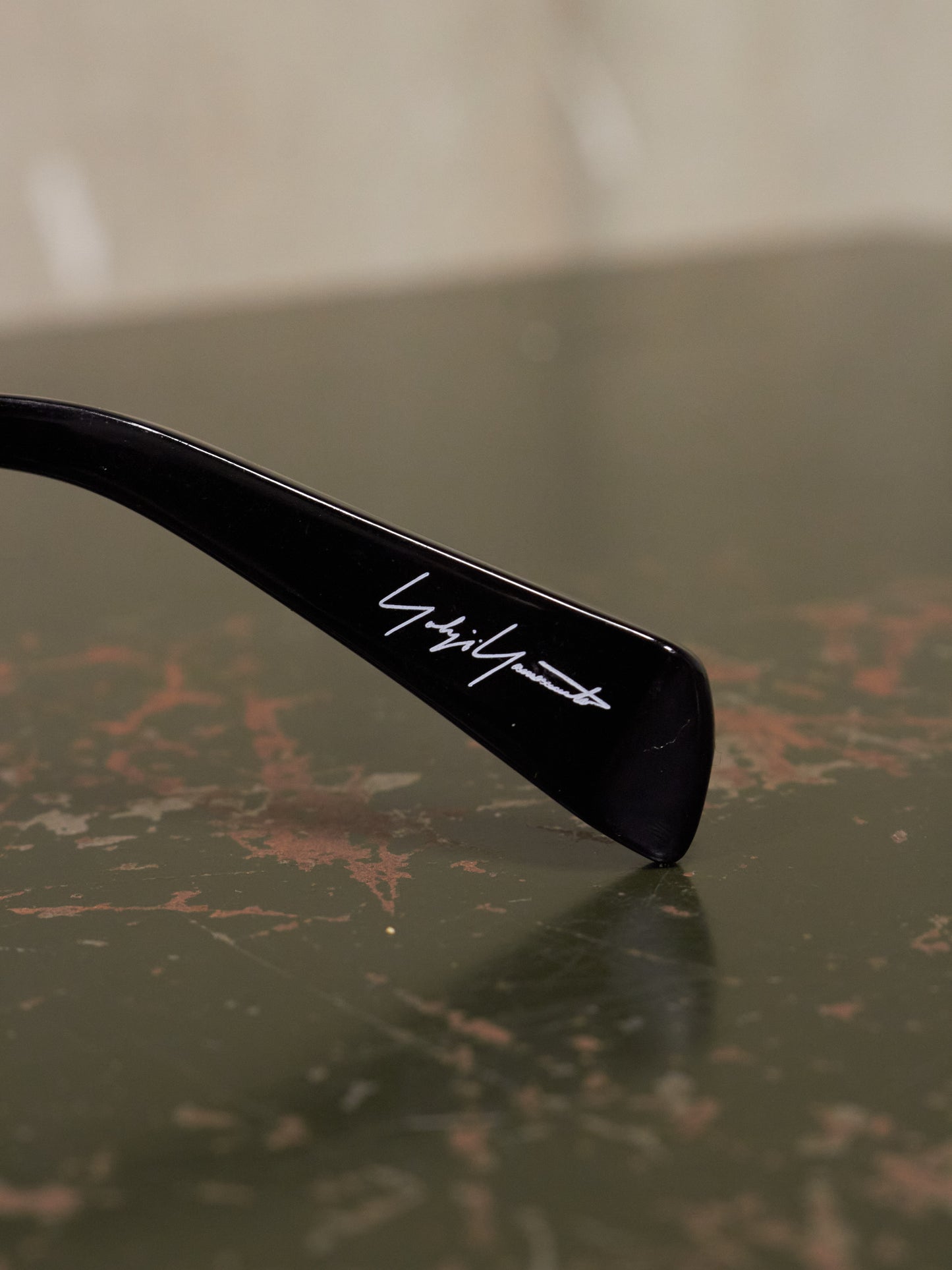 Yohji Yamamoto 'YY5006' CAT3 Gold Toned Black Acetate Rose Tinted Sunglasses