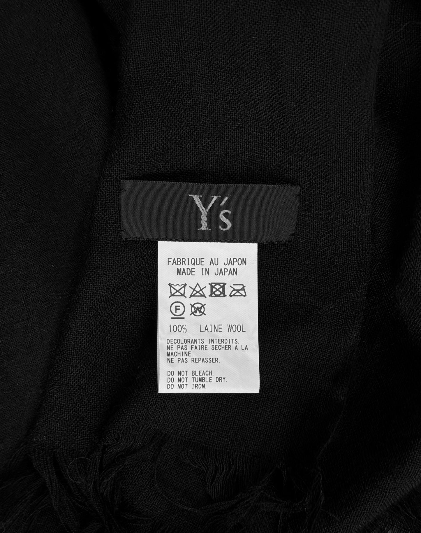 Y's by Yohji Yamamoto AW20 Red Peony Flower Print Wool Scarf