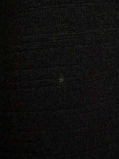 Zam Barrett 2010s Black Striped Rolled Edge Cotton Jersey Raglan T-shirt