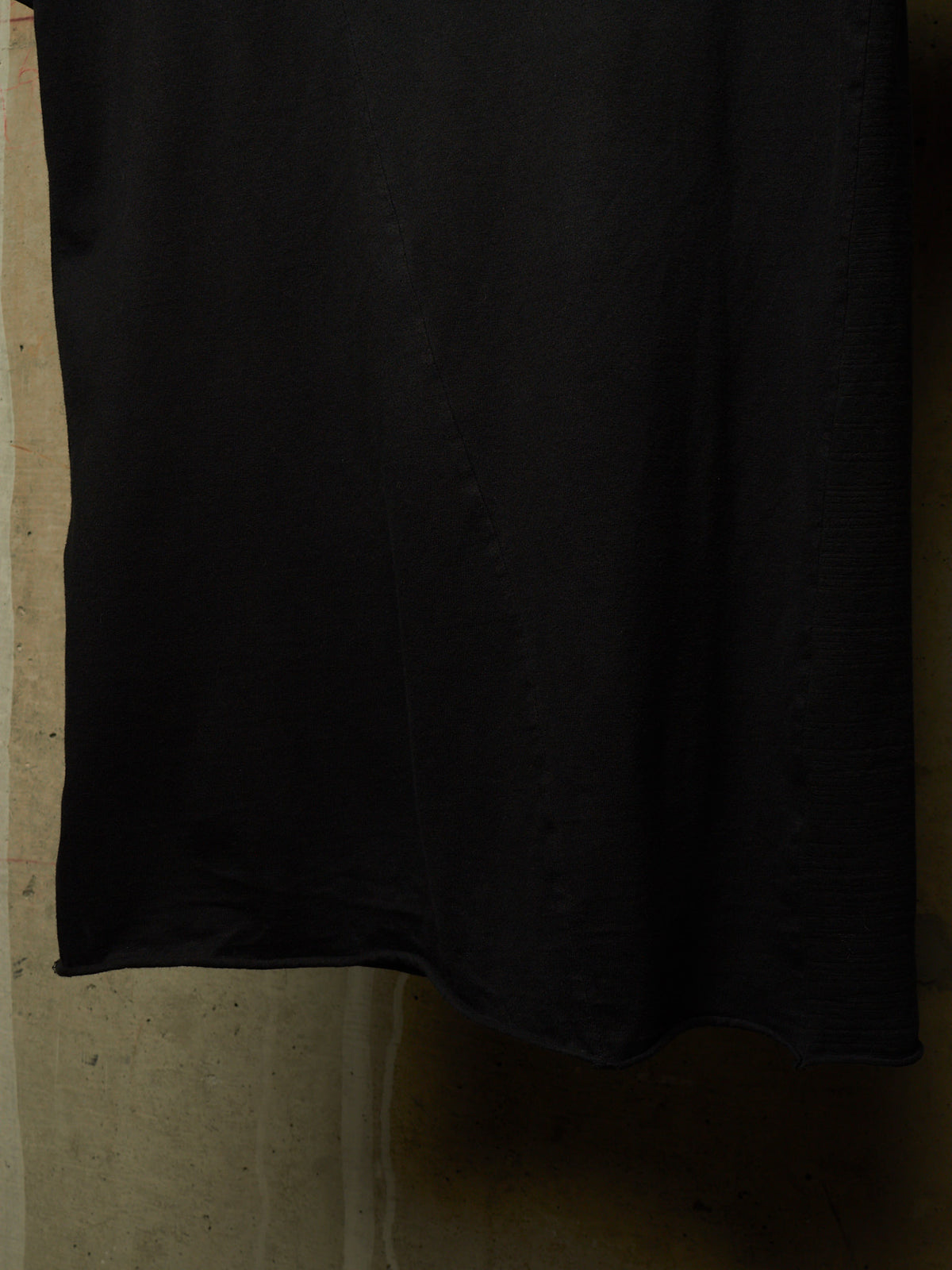 Zam Barrett 2010s Black Striped Rolled Edge Cotton Jersey Raglan T-shirt