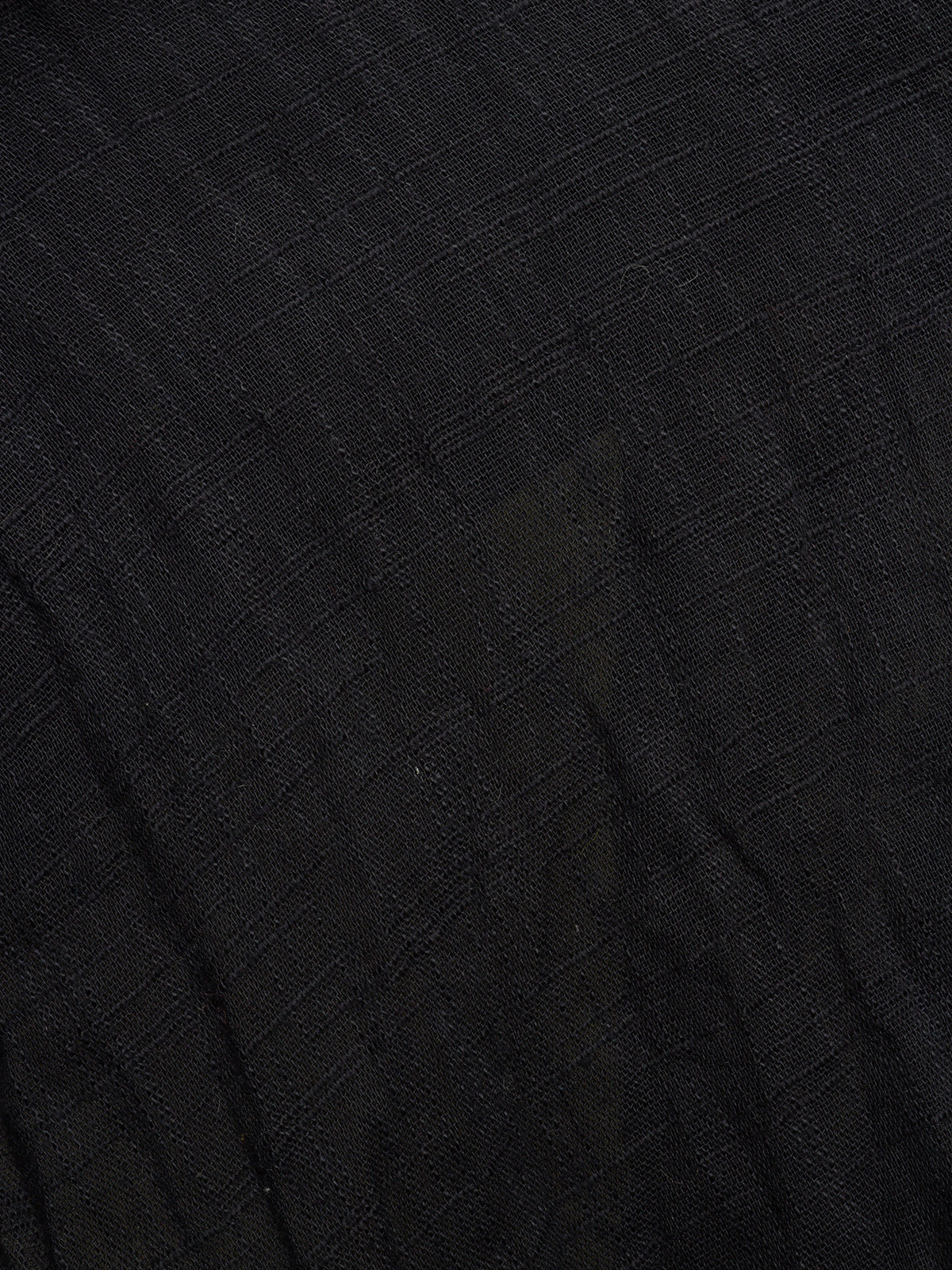 Zam Barrett 2010s Navy Lightweight Woven Cotton Frayed Edge Scarf
