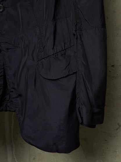ZIGGY CHEN SS16 Black Dark Navy Panelled Unlined Curpo Blazer