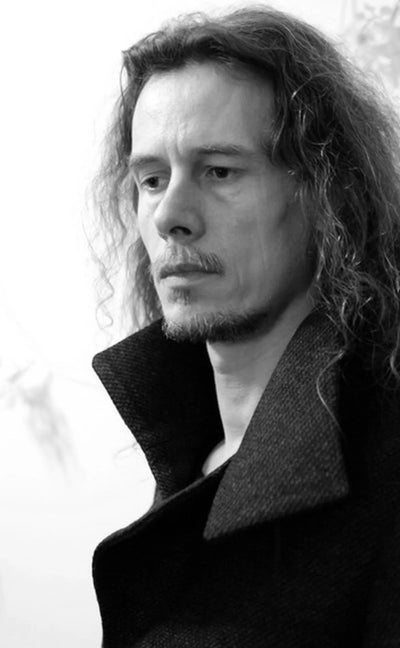 Zam Barret portrait in black and white — artisanal designer working in small batches with high craftsmanship