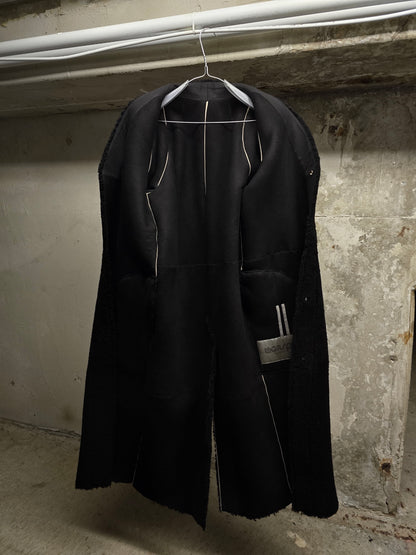 Rick Owens AW19 "LARRY" Legaspi Black Lamb Shearling Coat
