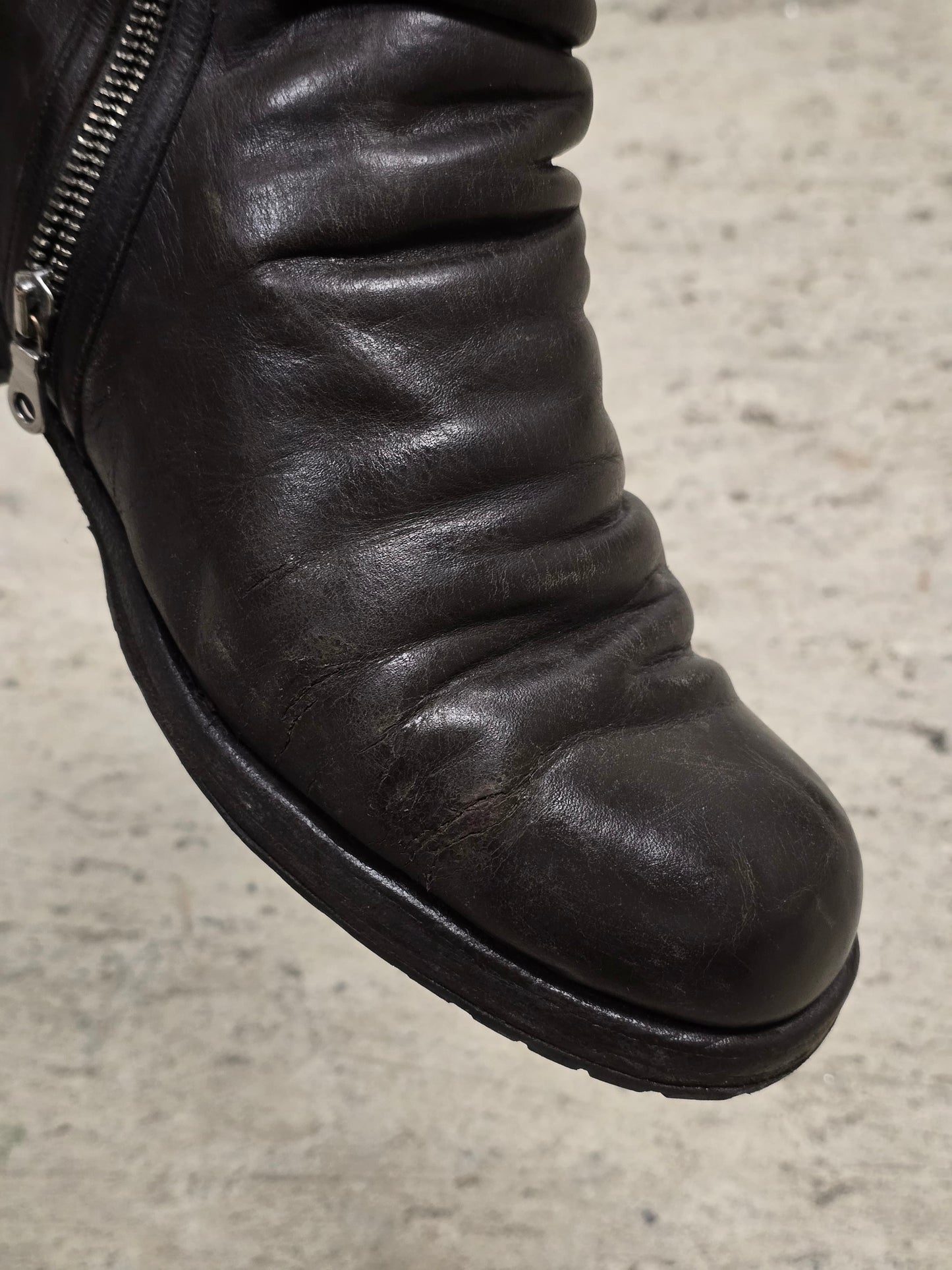 MiharaYasuhiro AW09 Brown Double Layered Cow Leather Engineer Boots