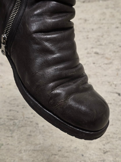 MiharaYasuhiro AW09 Brown Double Layered Cow Leather Engineer Boots