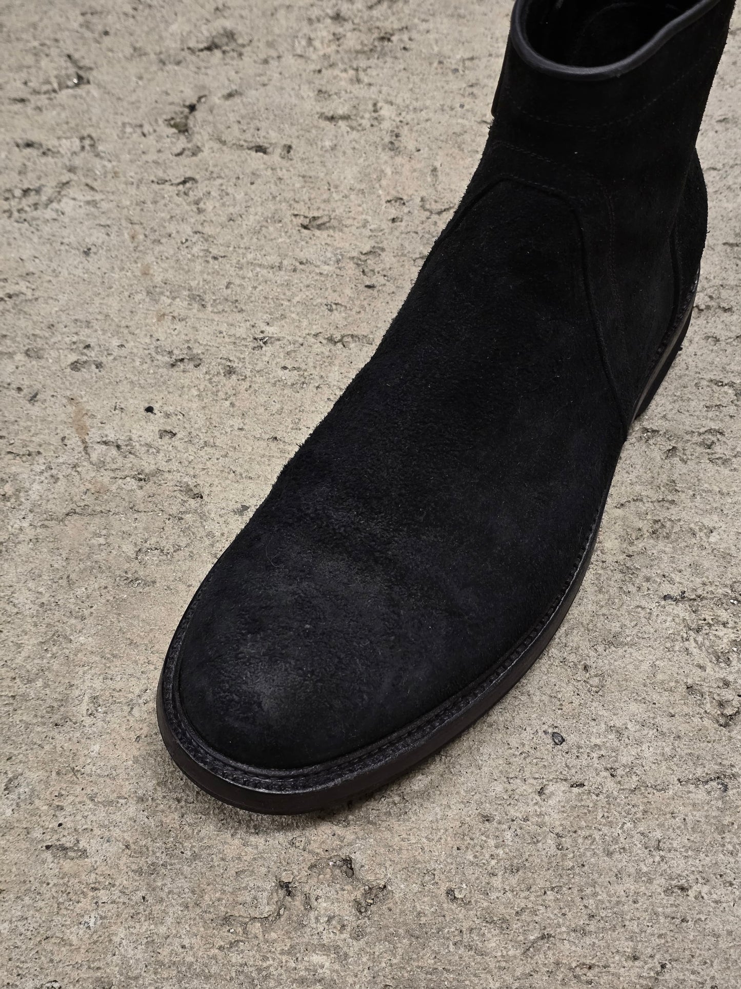 Rick Owens SS17 "WALRUS" Goodyear Flex Reverse Cow Leather Creeper Boots