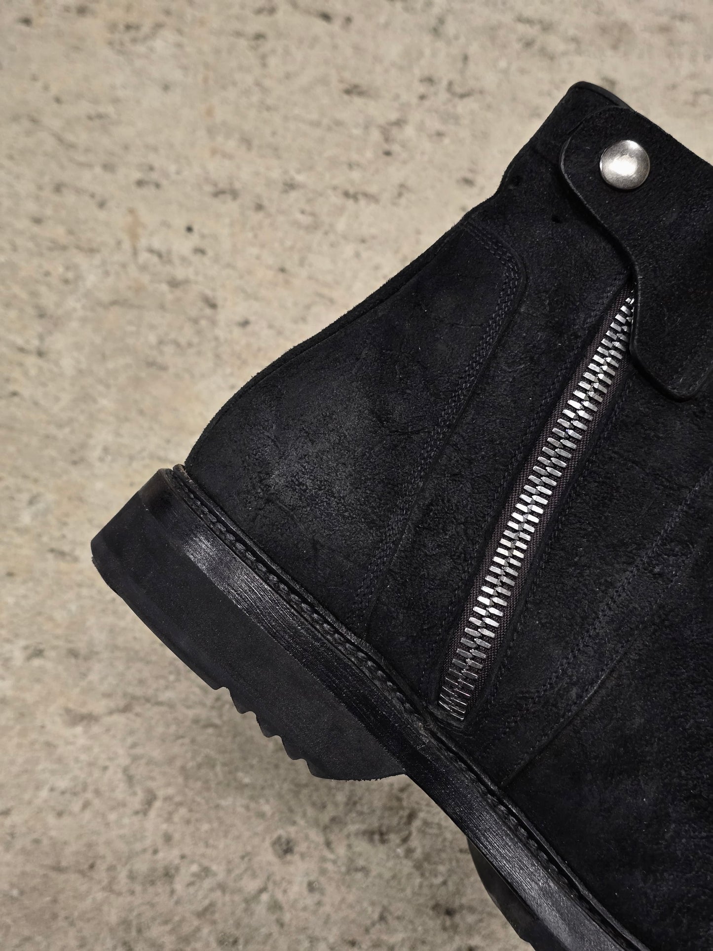 Rick Owens SS17 "WALRUS" Goodyear Flex Reverse Cow Leather Creeper Boots