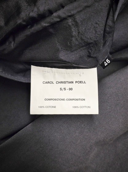Carol Christian Poell SS00 Charcoal Grey Open-front Long Blazer
