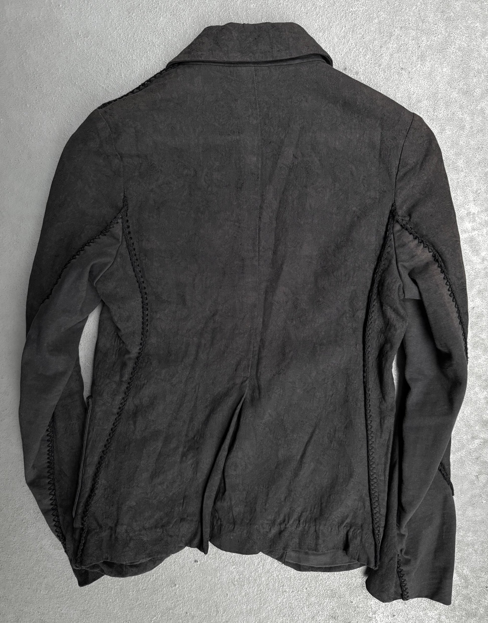 Black jacket on a gray background