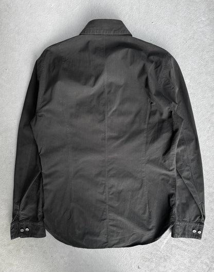 Black jacket on a gray textured background