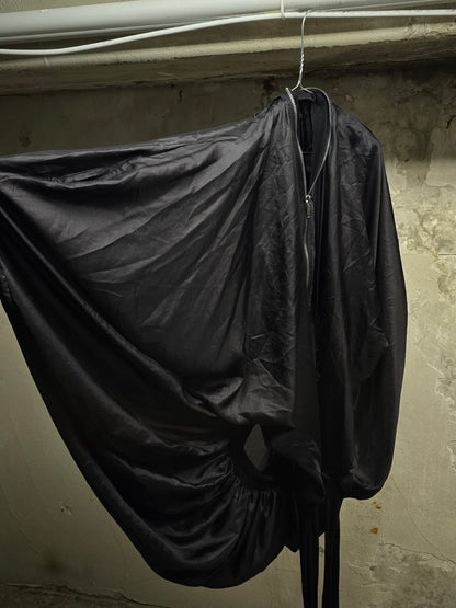 Rick Owens SS24 "LIDO" Silk Bubble Batwing Flight Bomber Jacket