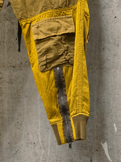 The Viridi-Anne SS22 Mustard Yellow Cargo Utility Jogger Pants