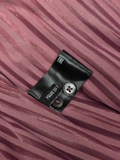 Ann Demeulemeester AW19 Metallic Pink “Harlot” Striped Velvet Shirt