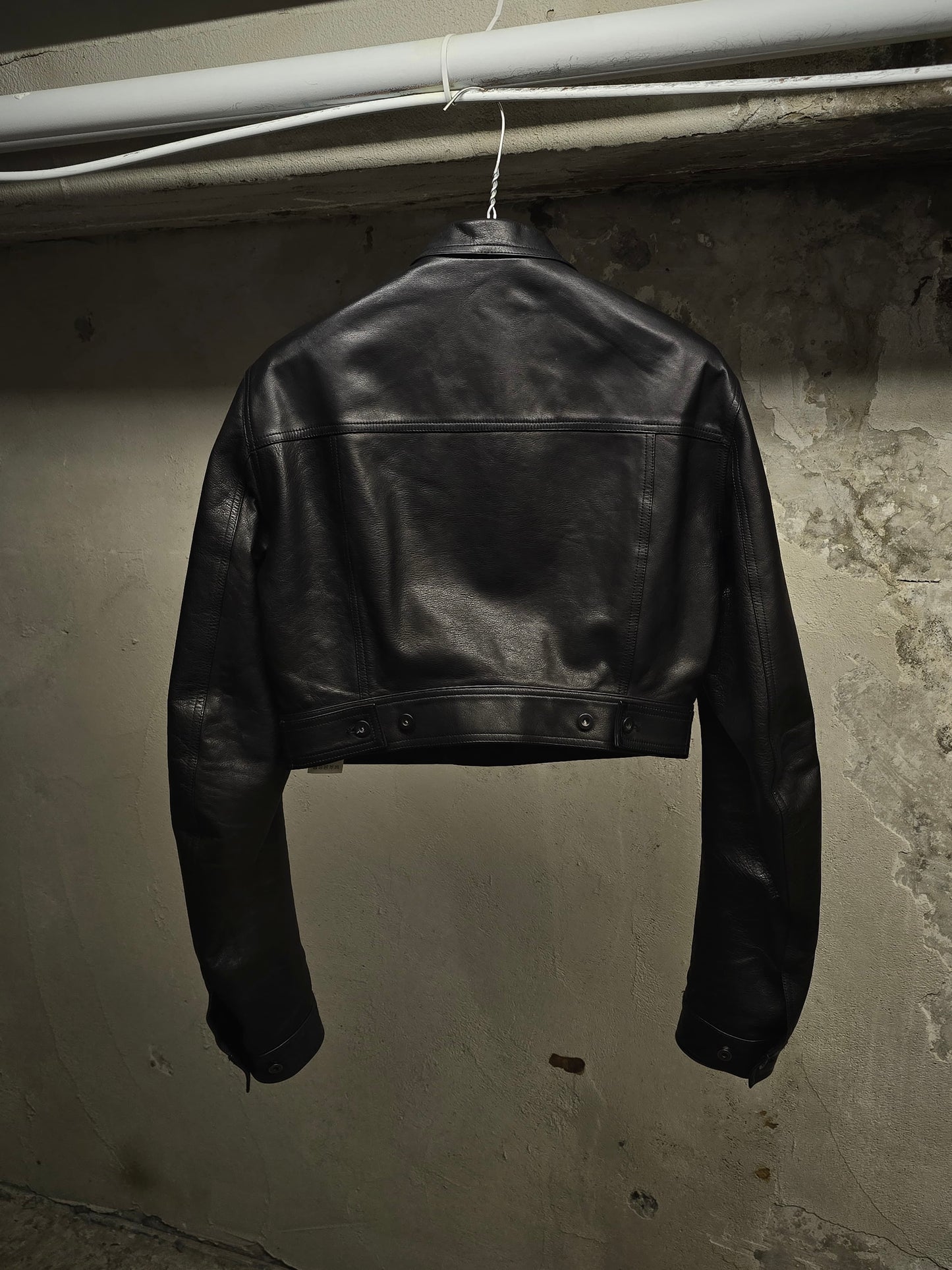 Rick Owens SS18 "DIRT" 'Little Joe' Cropped Calf Leather Jacket