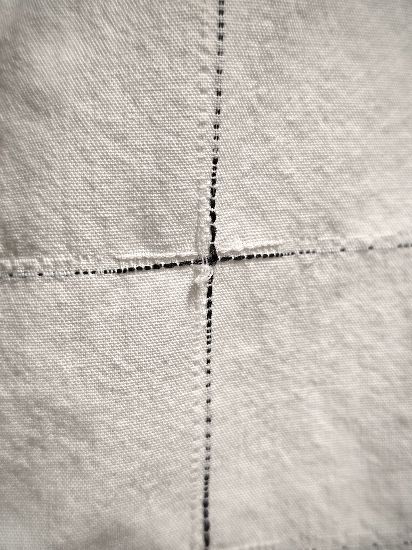 Carol Christian Poell 00s Threaded Check Pattern White Short Sleeve Button-Up Shirt