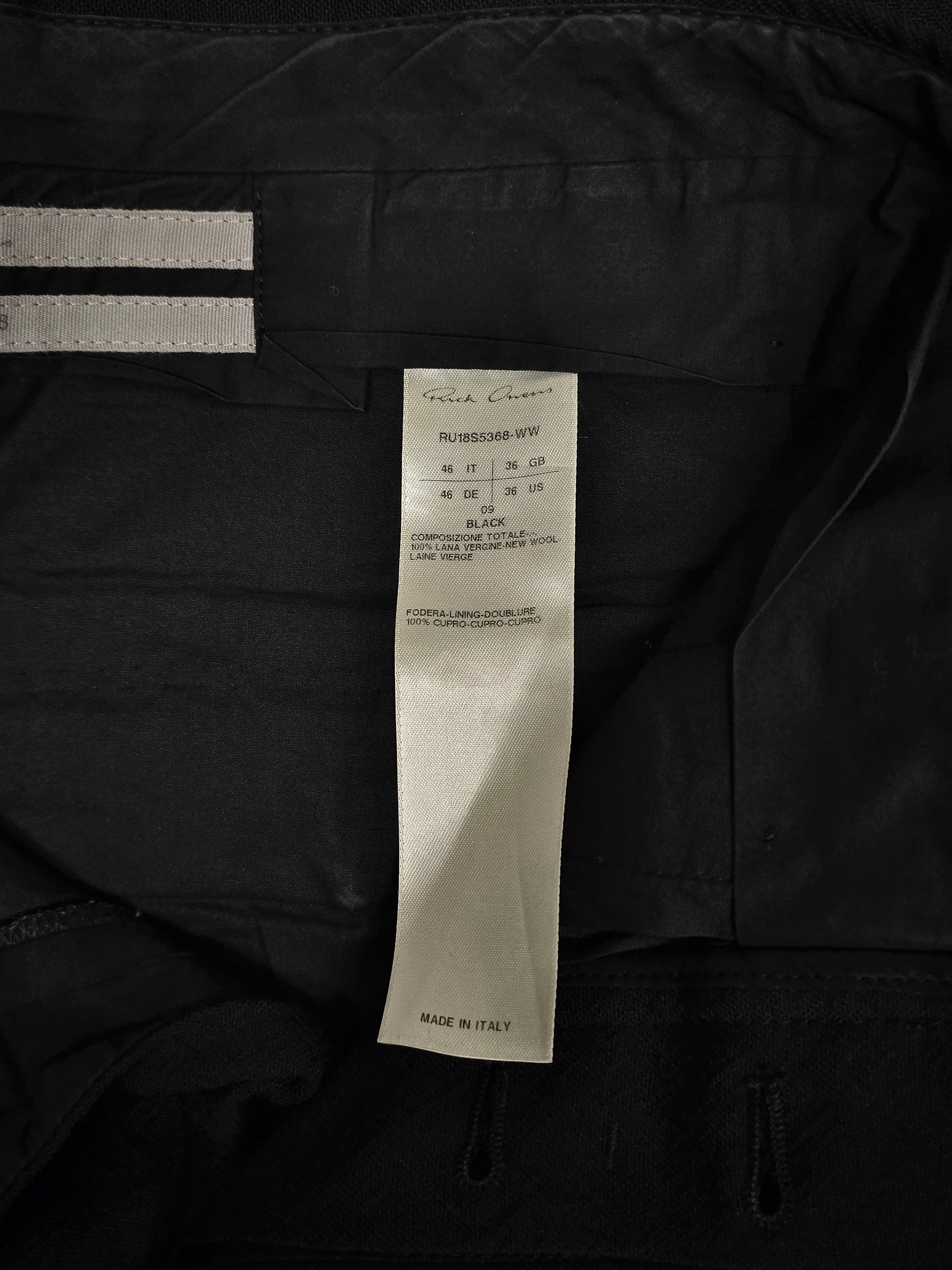 Rick Owens SS18 "DIRT" Drop-crotch Virgin Wool Wide Trousers detail | DRIEW GARMENTS