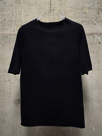 incarnation Anatomical Overlock Black Cotton Jersey T-shirt