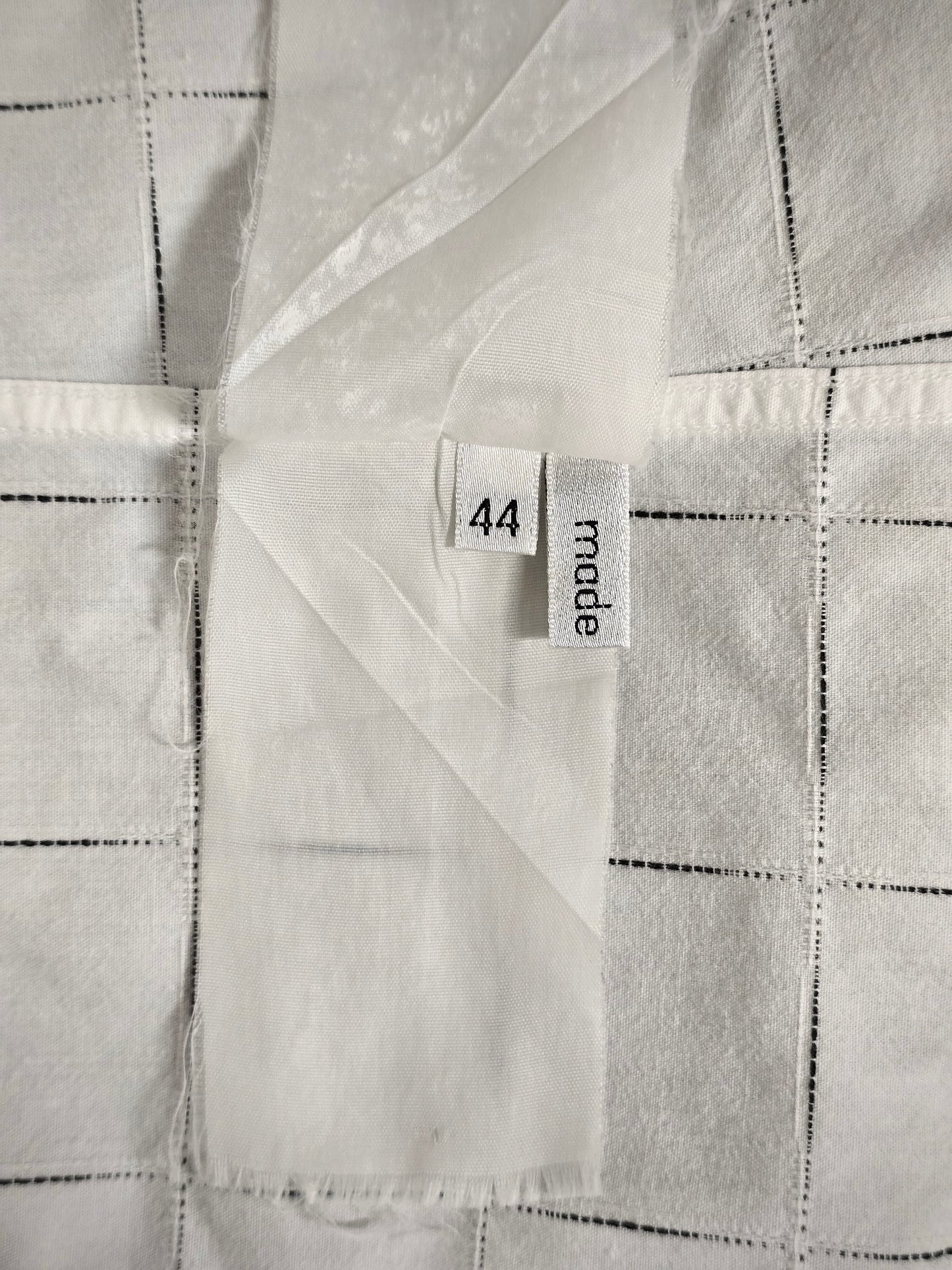 Carol Christian Poell 00s Threaded Check Pattern White Short Sleeve Button-Up Shirt