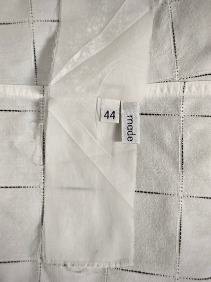 Carol Christian Poell 00s Threaded Check Pattern White Short Sleeve Button-Up Shirt