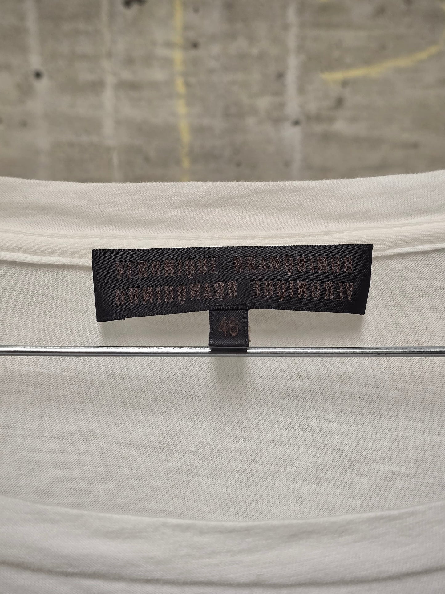 VERONIQUE BRANQUINHO Early 00s White Crewneck Boxy T-Shirt