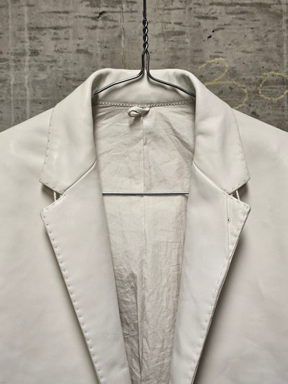 DEEPTI Collection °024-025 Special Order 'LJ-160 RAF-15 Long Leather 2-Button Jacket With Cutaway Detail