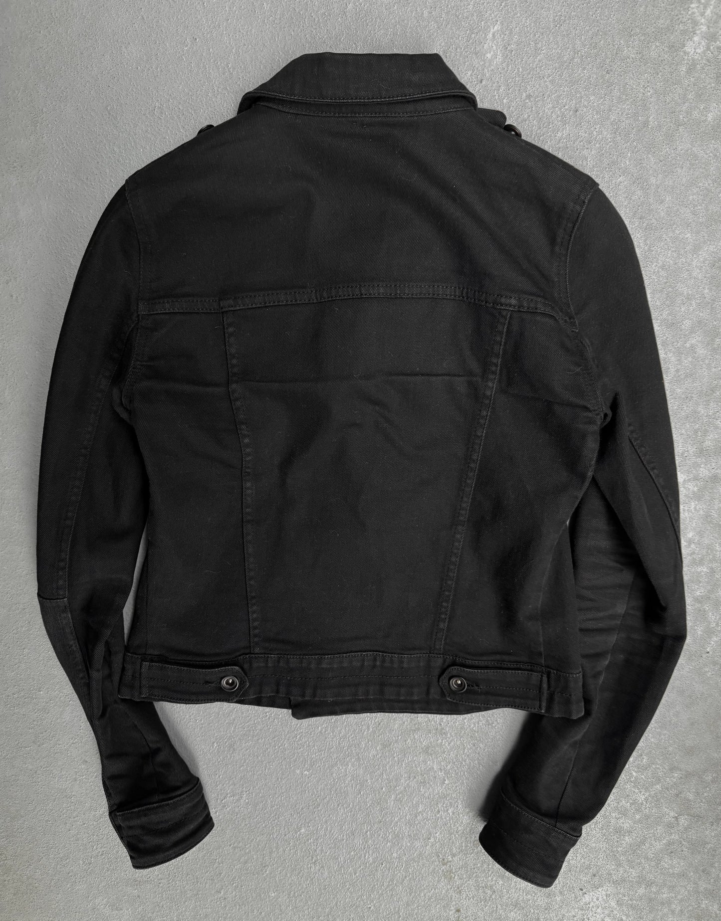 Black jacket on a gray background