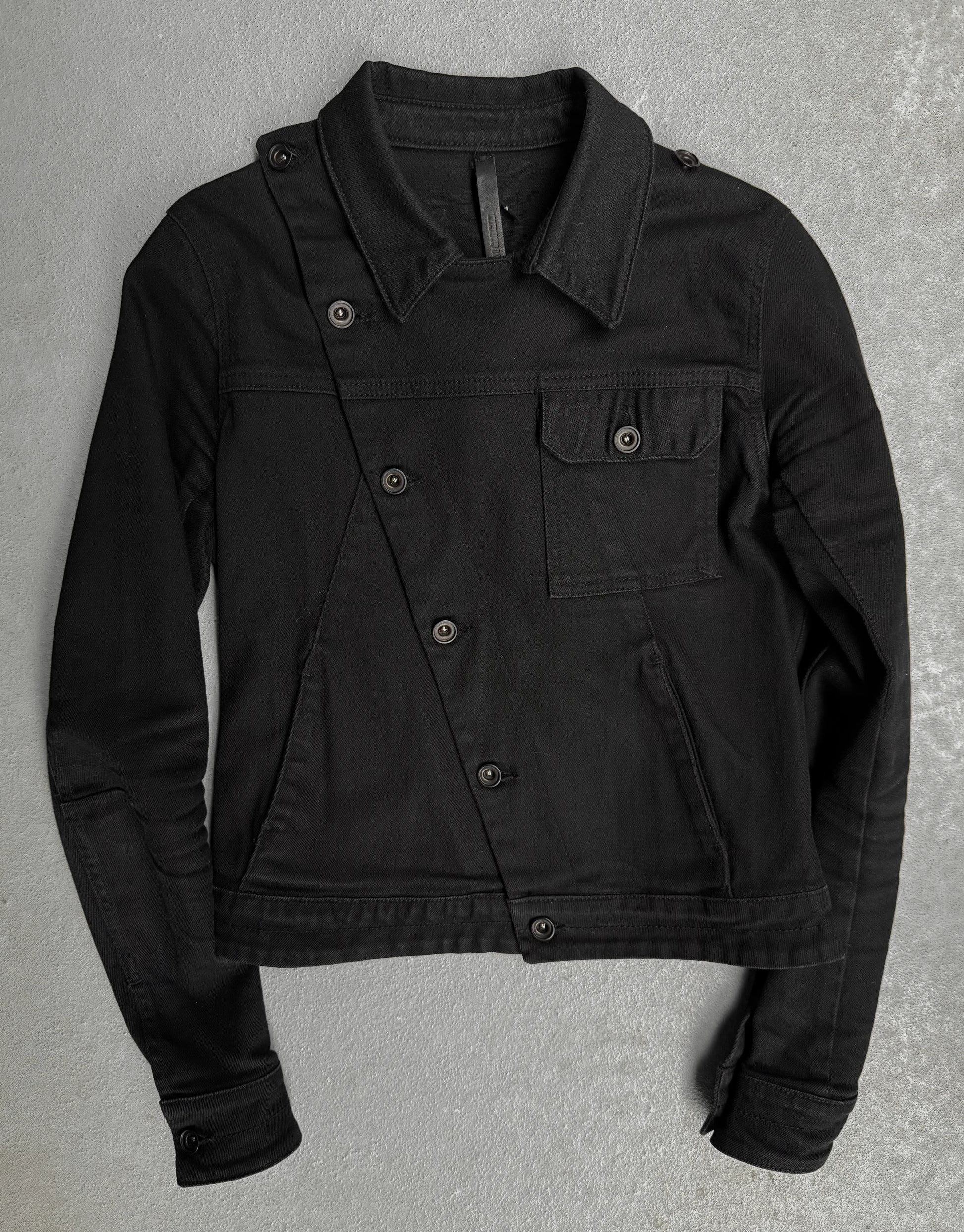 Black jacket on a gray background