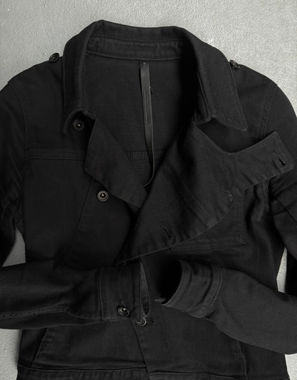 Black jacket on a gray background