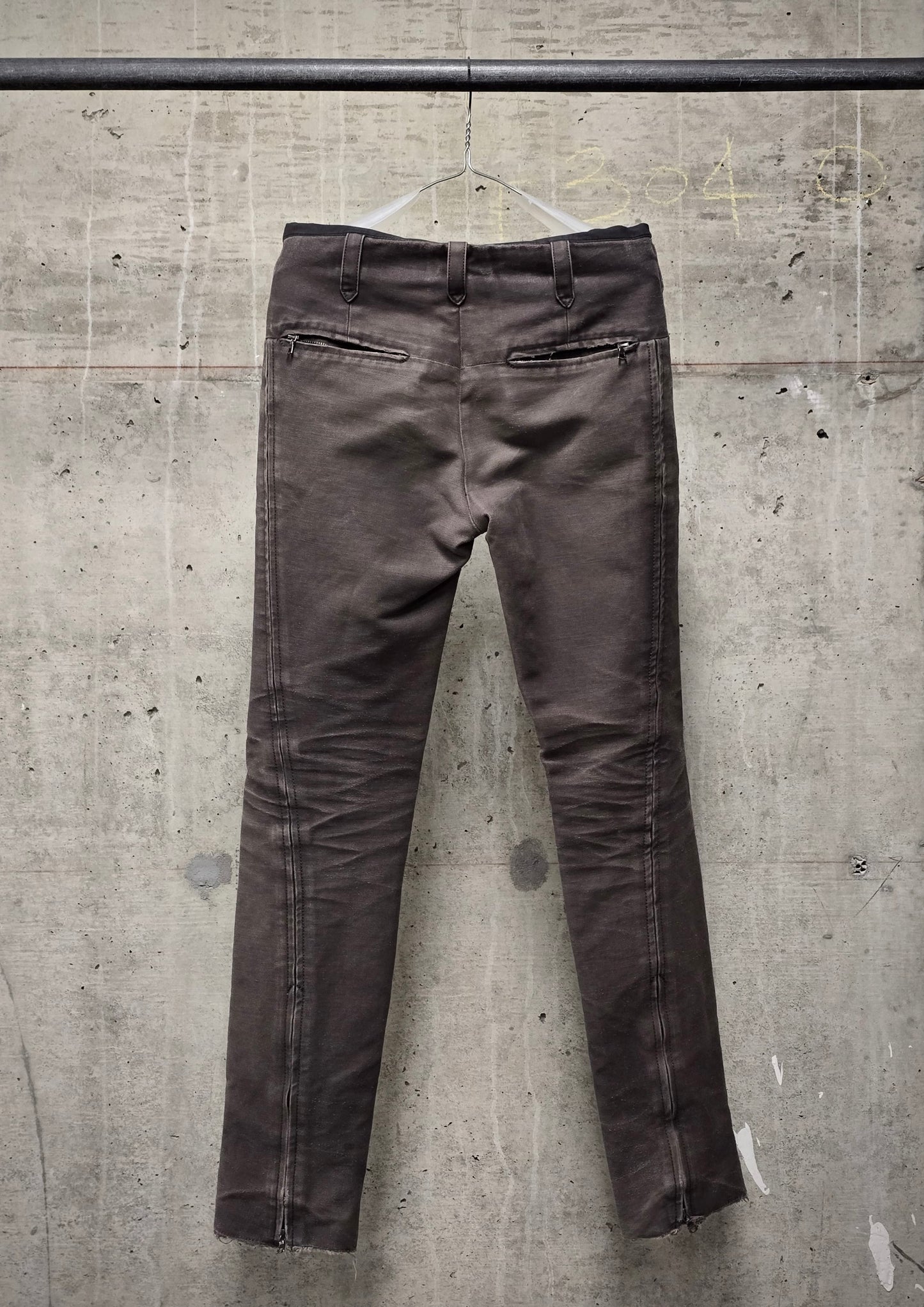 The Viridi-Anne Early 00s Khaki Bio Washed Cotton Canvas Pants