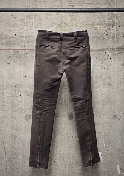 The Viridi-Anne Early 00s Khaki Bio Washed Cotton Canvas Pants