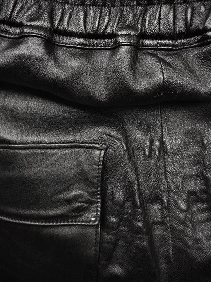 Rick Owens AW19 "LARRY" Lambskin Leather Stretch Cargo Joggers detail | DRIEW GARMENTS
