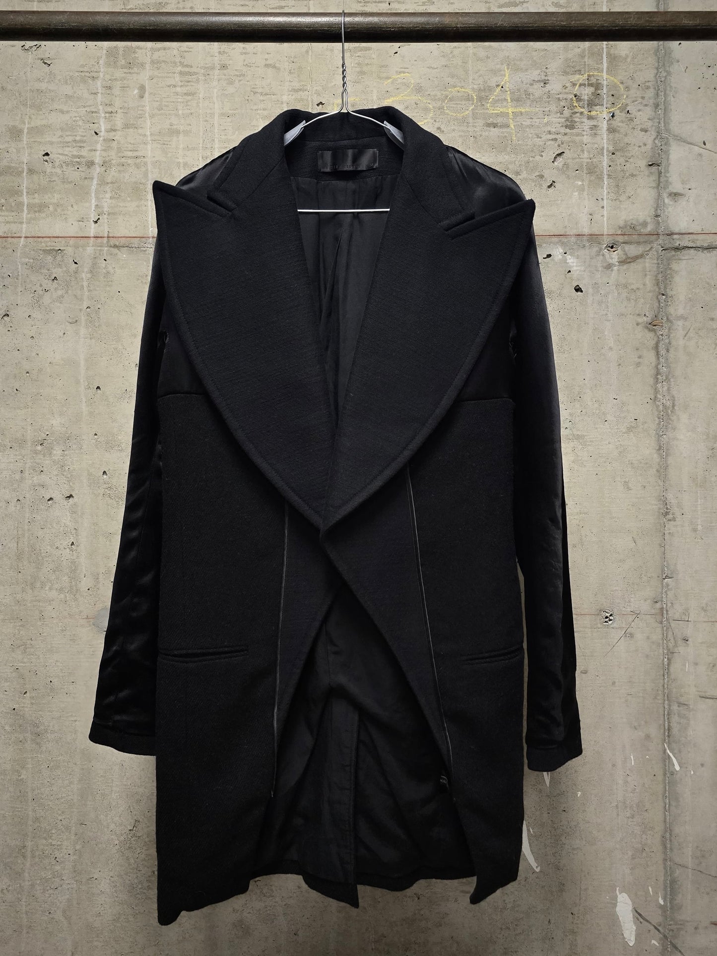 Haider Ackermann 2010s Wide Peak Lapel Open Front Tuxedo Coat