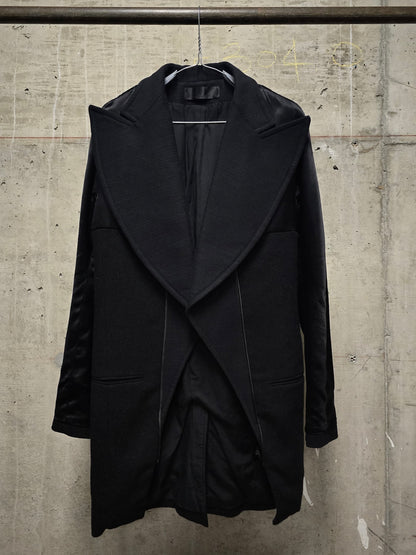 Haider Ackermann 2010s Wide Peak Lapel Open Front Tuxedo Coat