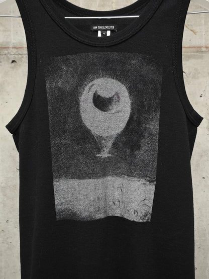 Ann Demeulemeester SS19 "The Eye, Like a Strange Balloon, Mounts Towards Infinity" Print Tank Top